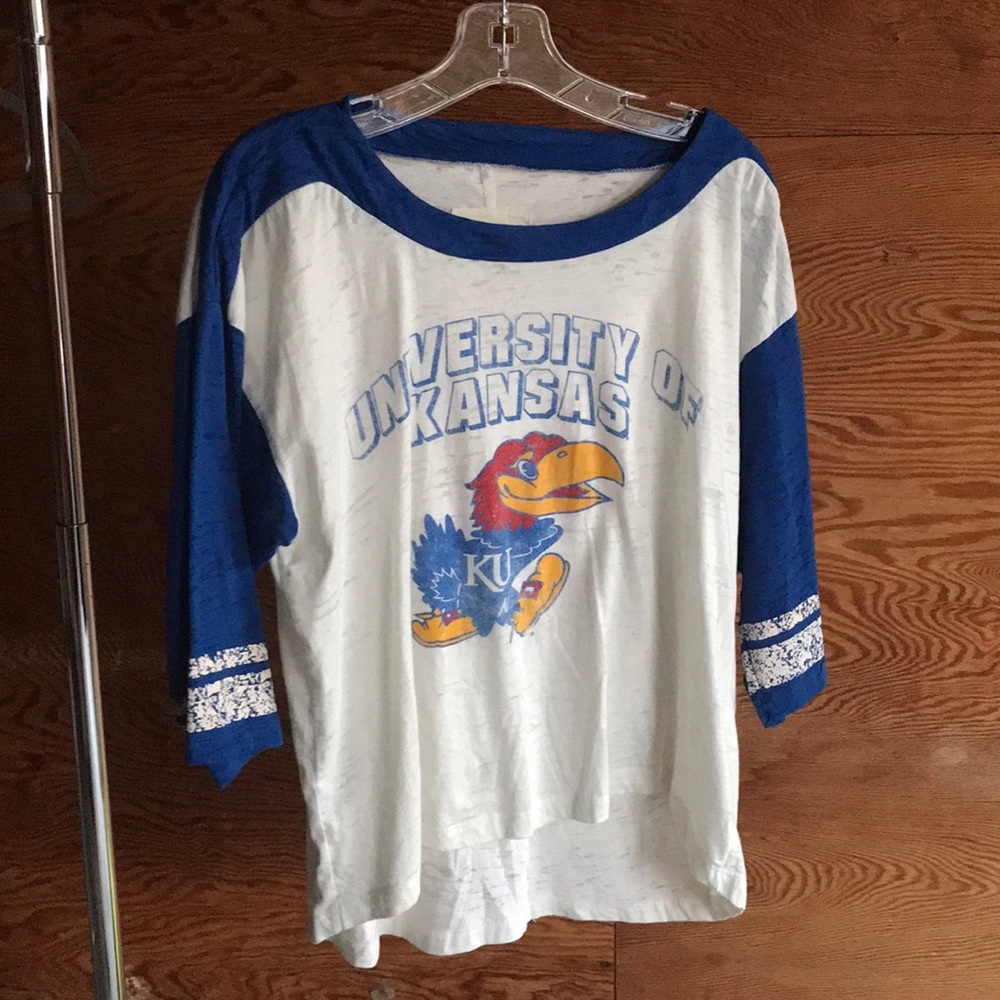 Pressbox University of Kansas Tee 3/4 Sleeve